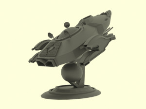Mig - 800 spaceship Modello 3D