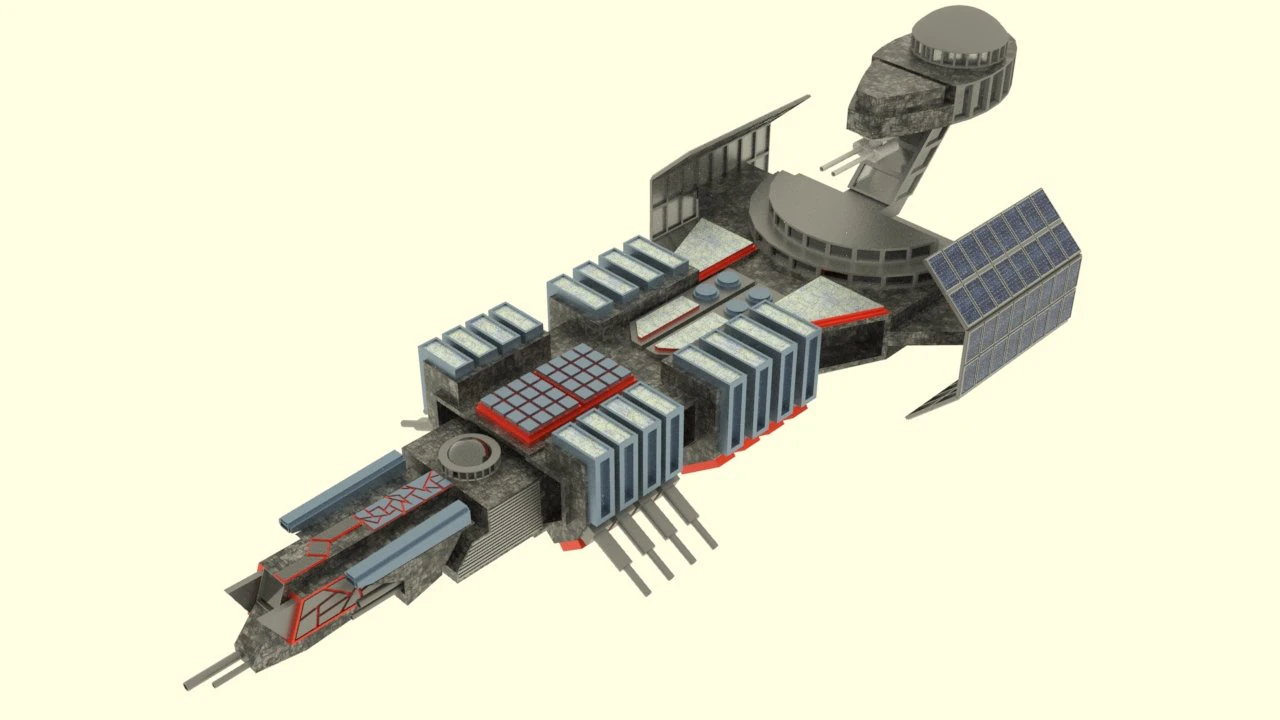 Mig - t spaceship 3D Model .c4d .max .obj .3ds .fbx .stl .blend 