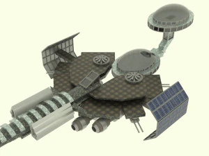 Космічна станція Міг 3D Модель