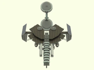 Mig spaceship station 3D Model