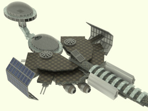 Mig spaceship station Modello 3D