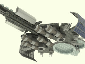 Mig spaceship station Modello 3D