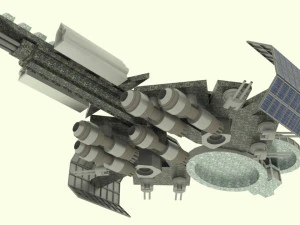 Mig spaceship station 3D Model