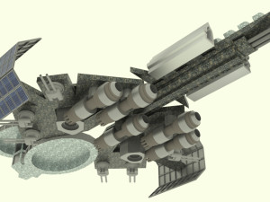 Mig spaceship station Modello 3D
