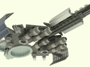 Mig spaceship station 3D Model