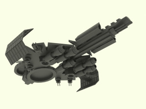Mig spaceship station Modello 3D