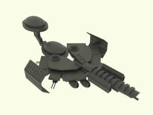 Mig spaceship station Modello 3D