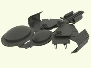 Mig spaceship station Modello 3D