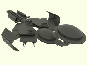 Mig spaceship station Modello 3D
