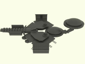 Mig spaceship station Modello 3D