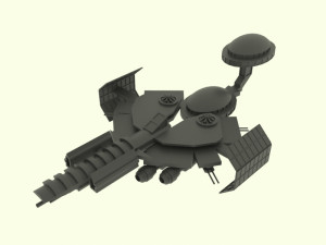 Mig spaceship station Modello 3D