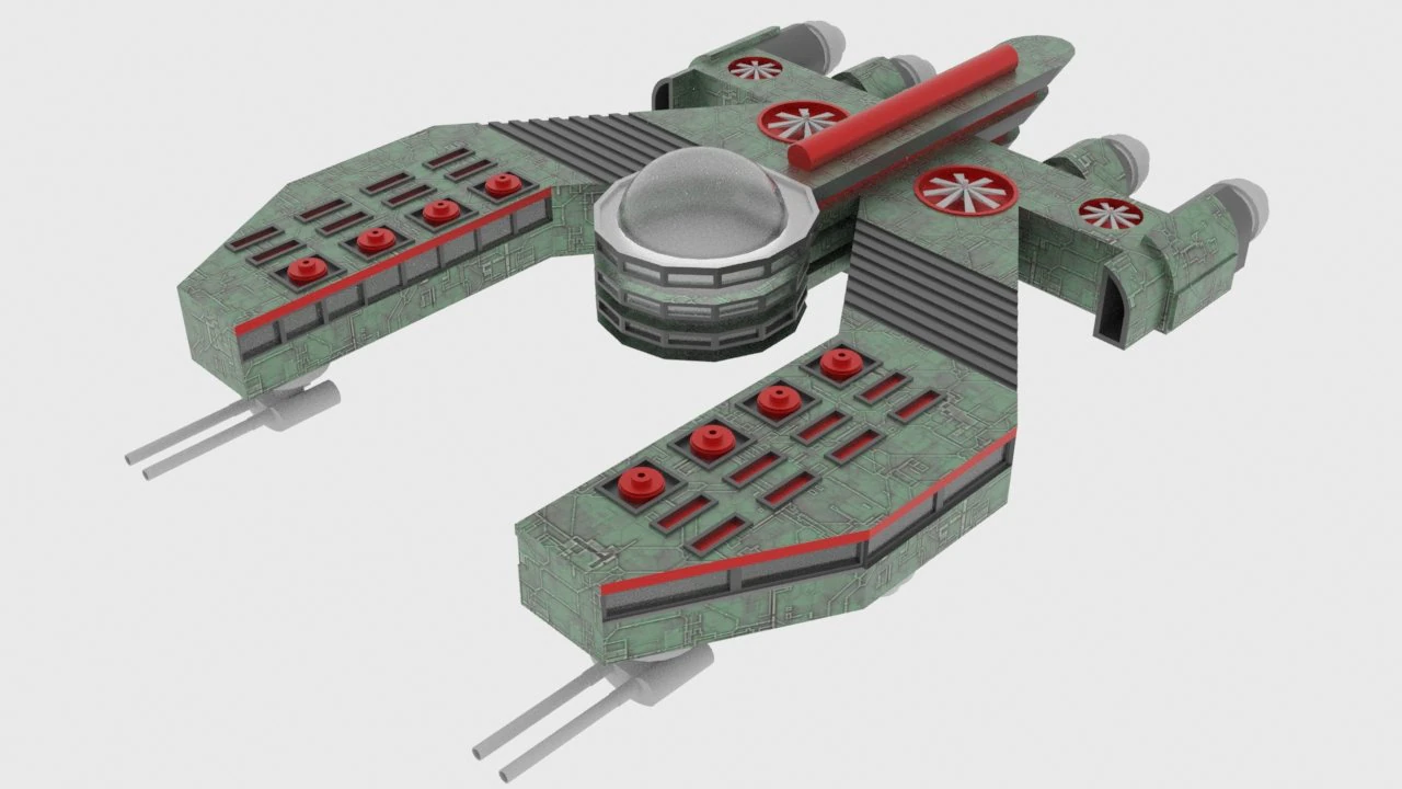 Mig-500 spaceship 3D Model .c4d .max .obj .3ds .fbx .stl .blend 