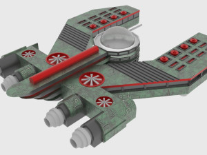 Mig-500 spaceship Modelo 3D
