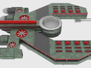 Mig-500 spaceship 3D Model