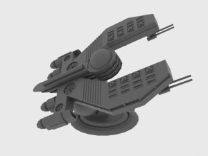 Mig-500 spaceship 3D Model