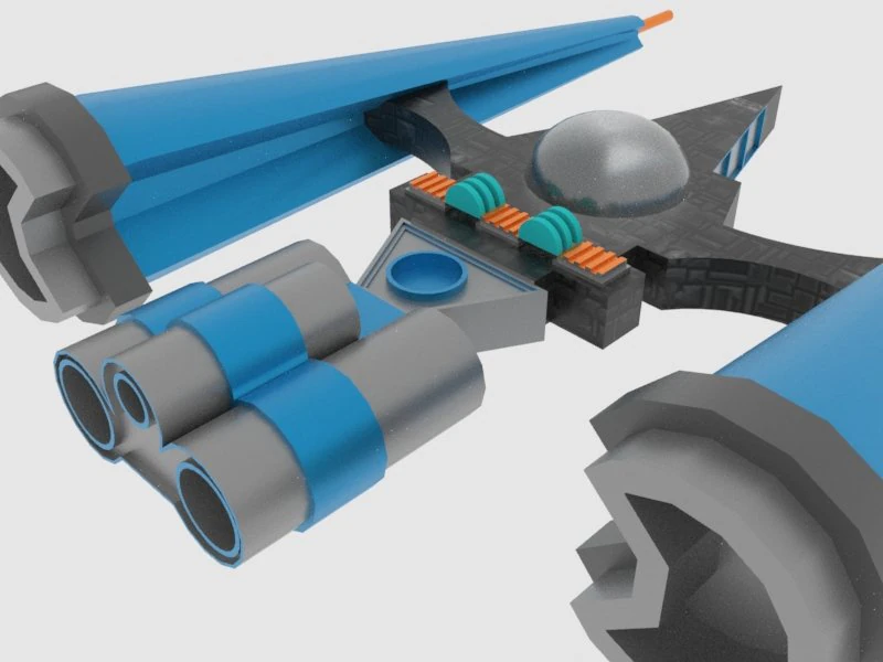 Mig-e spaceship 3D Model .c4d .max .obj .3ds .fbx .stl .blend 