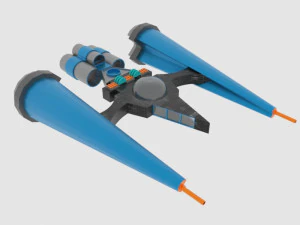 Mig-e spaceship 3D Model