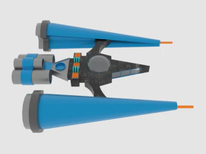 Mig-e spaceship 3D Model