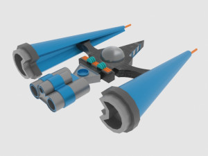 Mig-e spaceship 3D Modell