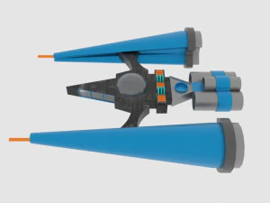 Mig-e spaceship 3D Model