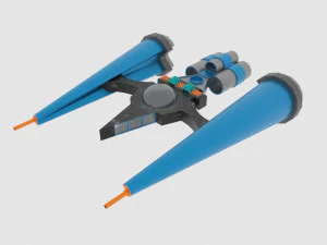 Mig-e spaceship 3D Model
