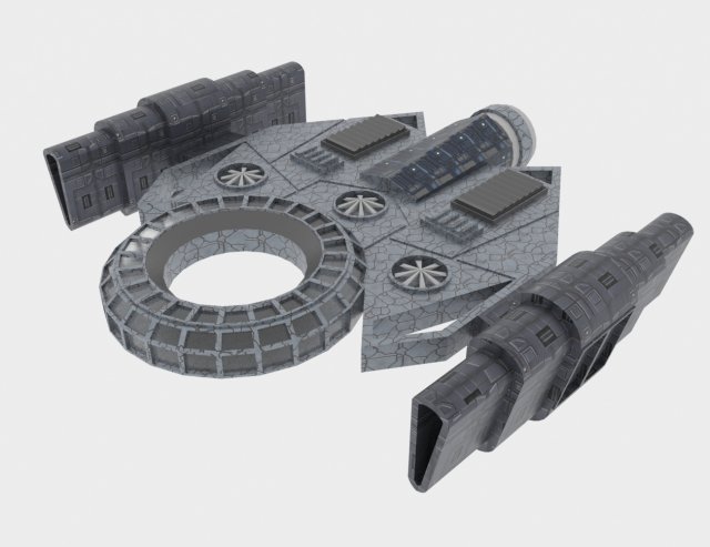 Mig-s spaceship Model 3D .c4d .max .obj .3ds .fbx .stl .blend 