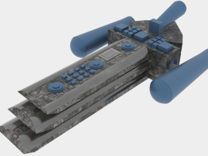 Tx-500 spaceship 3D Model