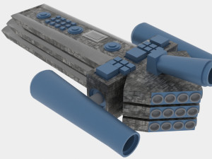 Tx-500 spaceship 3D Model