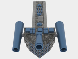 Tx-500 spaceship 3D Model