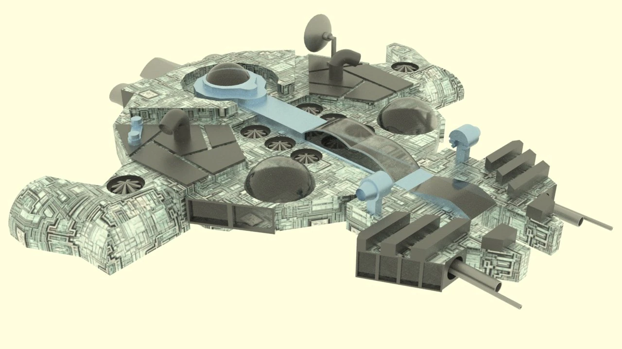 Zenit - c spaceship 3D Model .c4d .max .obj .3ds .fbx .stl .blend 