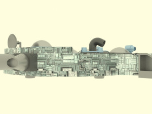 Zenit - c spaceship 3D Model