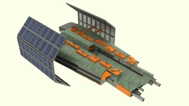 Zenit - z spaceship Model 3D .c4d .max .obj .3ds .fbx .stl .blend 