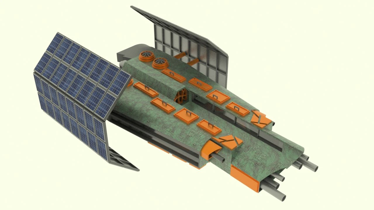 Zenit - z spaceship 3D Model .c4d .max .obj .3ds .fbx .stl .blend