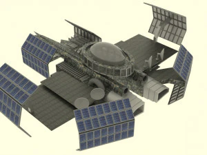 Zenit spaceship station 3D Model