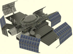 Zenit spaceship station 3D Model
