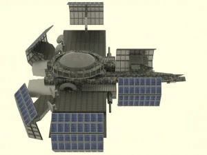 Zenit spaceship station 3D Model
