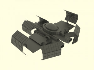Zenit spaceship station Model 3D