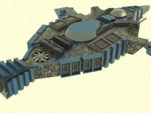 Zenit-e spaceship 3D Model