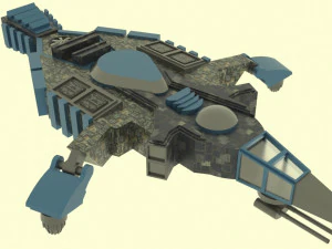 Zenit-e spaceship 3D Model