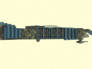 Zenit-e spaceship 3D Model