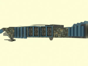 Zenit-e spaceship 3D Model