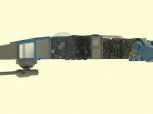 Zenit-e spaceship 3D Модель