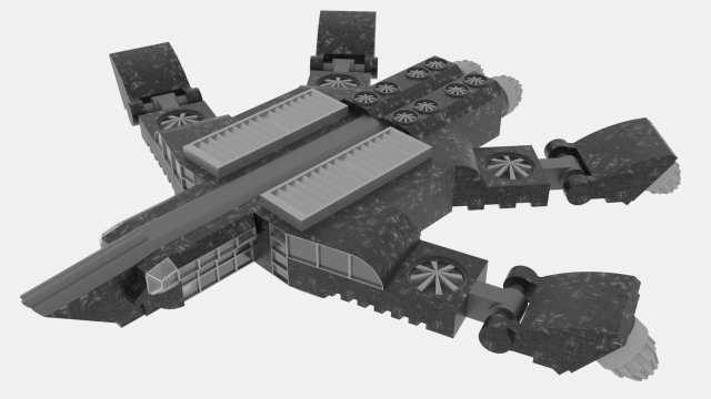 Zenit-s spaceship 3D Модель .c4d .max .obj .3ds .fbx .stl .blend 