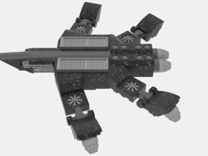 Zenit-s spaceship 3D Model