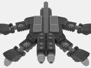 Zenit-s spaceship 3D Model