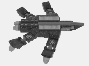 Zenit-s spaceship 3D Model