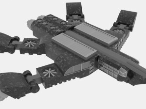 Zenit-s spaceship 3D Модель