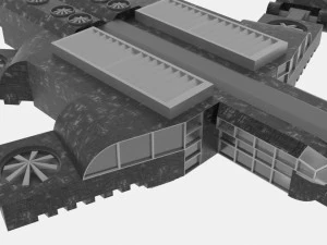 Zenit-s spaceship 3D Model