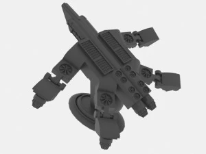 Zenit-s spaceship 3D Model