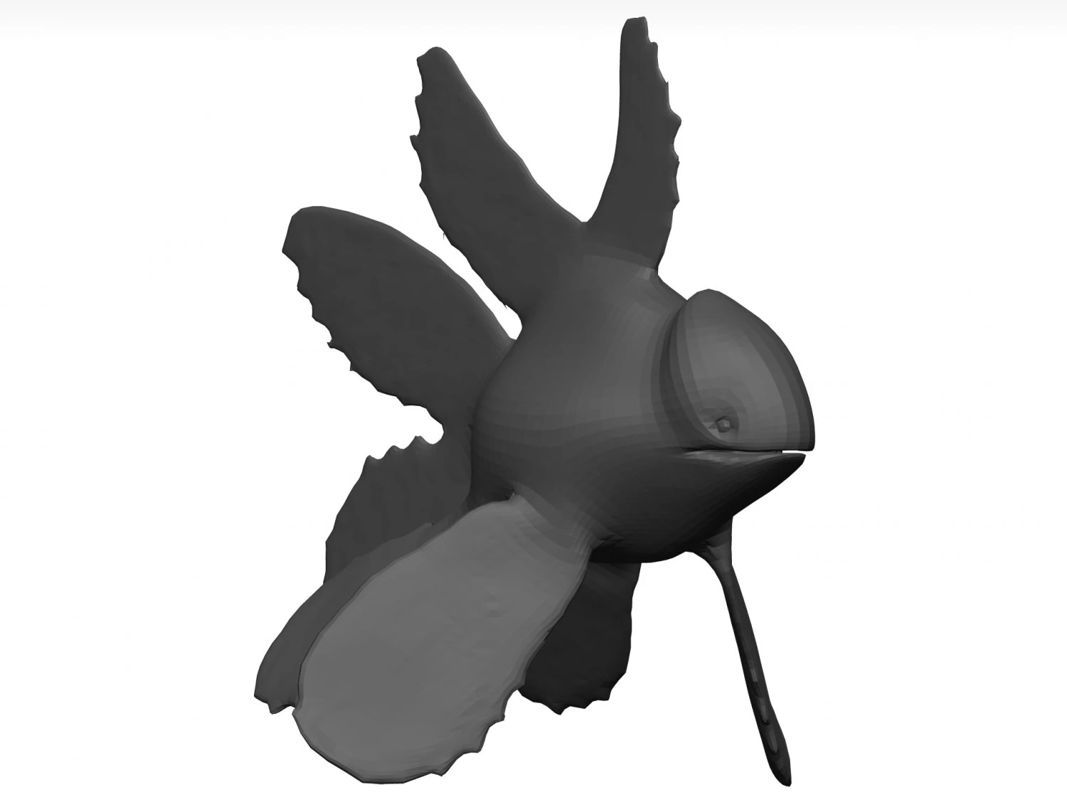 Goldfish 3D Model .c4d .max .obj .3ds .fbx .stl .blend 